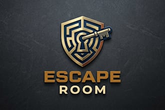 design a creative and mysterious escape room logo