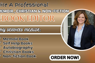 edit your memoir, christian book, autobiography, as a professional book editor