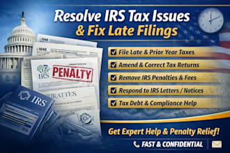 resolve irs tax issues amend returns remove penalties and fix late tax filing
