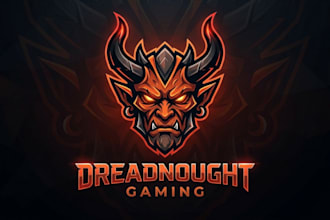 design a dark and powerful demon logo