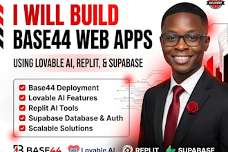 vibe coding base44 web app lovable ai replit ai base44 deployment supabase