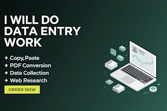 data entry and web research
