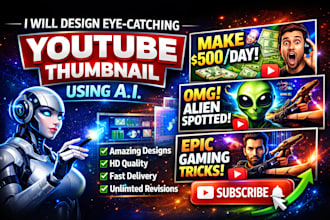design eye catching youtube thumbnail using ai