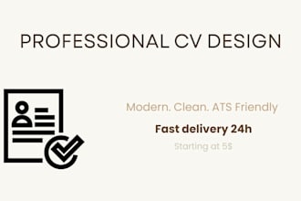 create a professional and modern CV or resume