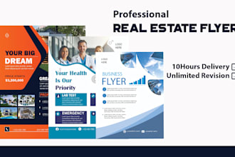 design professional real estate and medical flyers