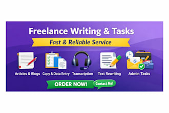 write texts, articles or do copy paste work fast and cheap