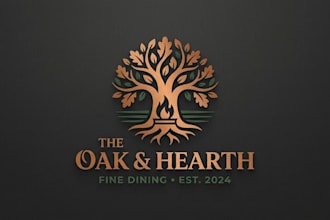 design a modern and professional restaurant logo