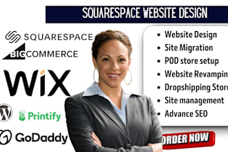 develop wix godaddy squarespace membership website redesign squarespace website