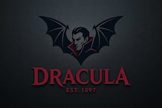 design a dark and stylish dracula logo