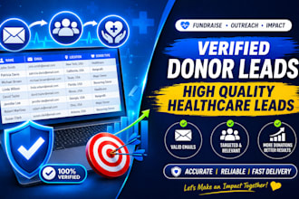 provide verified healthcare donor leads for fundraising and outreach