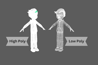 create game ready 3d retopology, uv unwrap, and baked texture