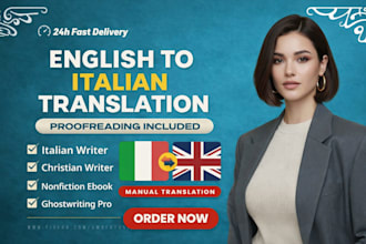 professionally translate english to italian italian to english with proofreading
