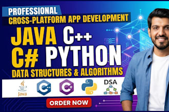 expert in java task, cpp, c sharp, python, dsa projects