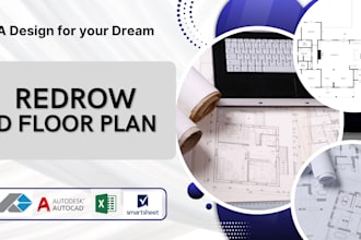 redraw 2d floor plan, edited architectural floor plan