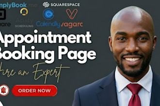 setup booking appointments in acuity scheduling, calendly, square and vagaro