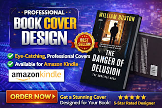 design book cover, audiobook cover, 3d mockup cover for marketing,  kdp cover
