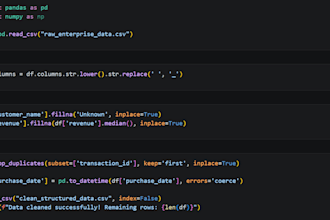 do data cleaning and analysis using python pandas