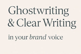 ghostwrite clear, engaging text in your brand voice