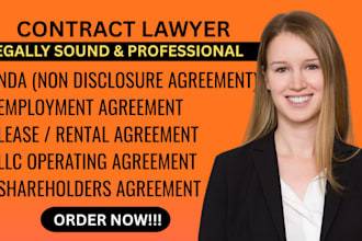 write legall sound contracts, agreements and nda