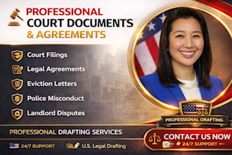 draft demand letter, legal letters for disputes and enforcement as US attorney