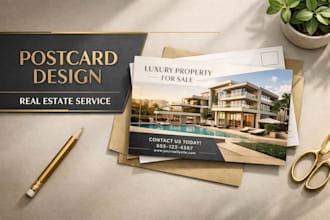 design an amazing real estate postcard, direct mail eddm, recipe card