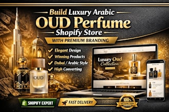launch luxury arabic dubai style oud perfume shopify store fragrance website