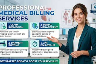 do US medical billing, rcm, ar follow up, and insurance verification