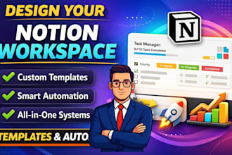 design a professional notion workspace with automation notion template