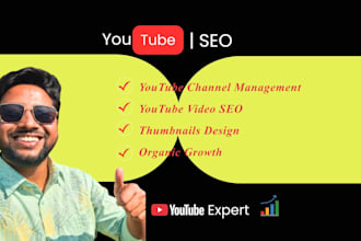 your youtube channel manager for setup, SEO, and marketing