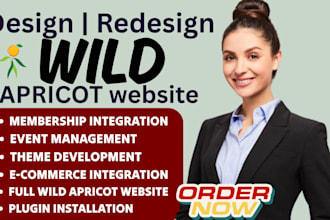 design wild apricot membership website, event website and redesign wild apricot