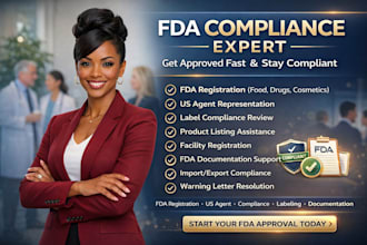 be your fda compliance consultant for fast approval help