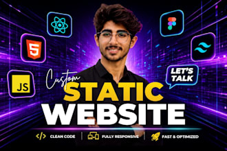 be HTML CSS static website maker or HTML landing page designer