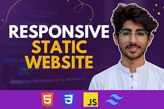 be HTML CSS static website maker or HTML landing page designer