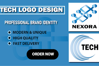 design a modern minimalist tech startup logo