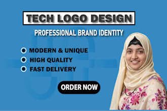 design a modern minimalist tech startup logo