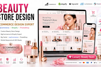 design bigcommerce shopify big cartel stores nopcommerce prestashop beauty store