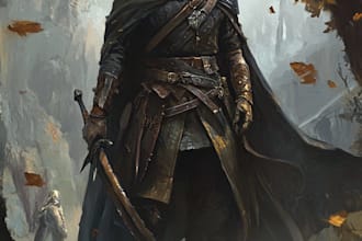 make unique gothic horror character concept art
