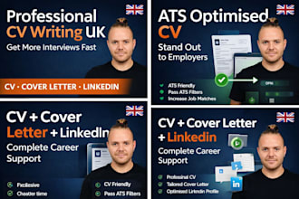 write a professional CV resume and cover letter for UK jobs
