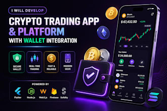 develop crypto trading app and platform with wallet integration