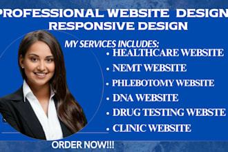 design a professional nemt, dna drug testing, and phlebotomy website