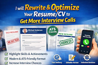 rewrite and optimize your resume CV to get more interview calls
