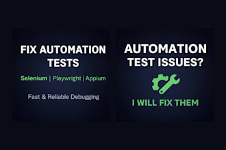 fix your selenium, playwright or appium automation tests