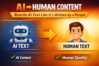 rewrite ai generated content into human, engaging text