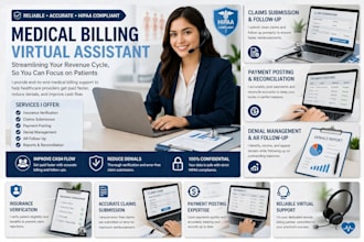 provide ar follow up and rcm services