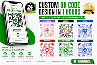 create custom branded qr codes for your business menu or portfolio