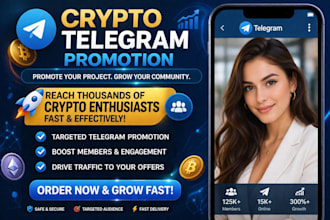 promote crypto telegram channel, group with ig and fb ads