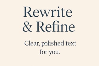refine and rewrite your content into polished text