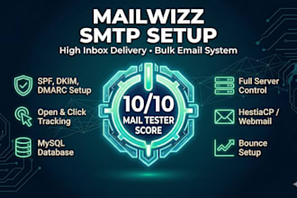 setup SMTP server with mailwizz for bulk email marketing