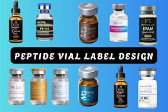 design peptide label supplement label peptide product mockup peptide sarm label