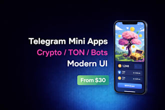 build a telegram bot, mini app with modern UI and animations